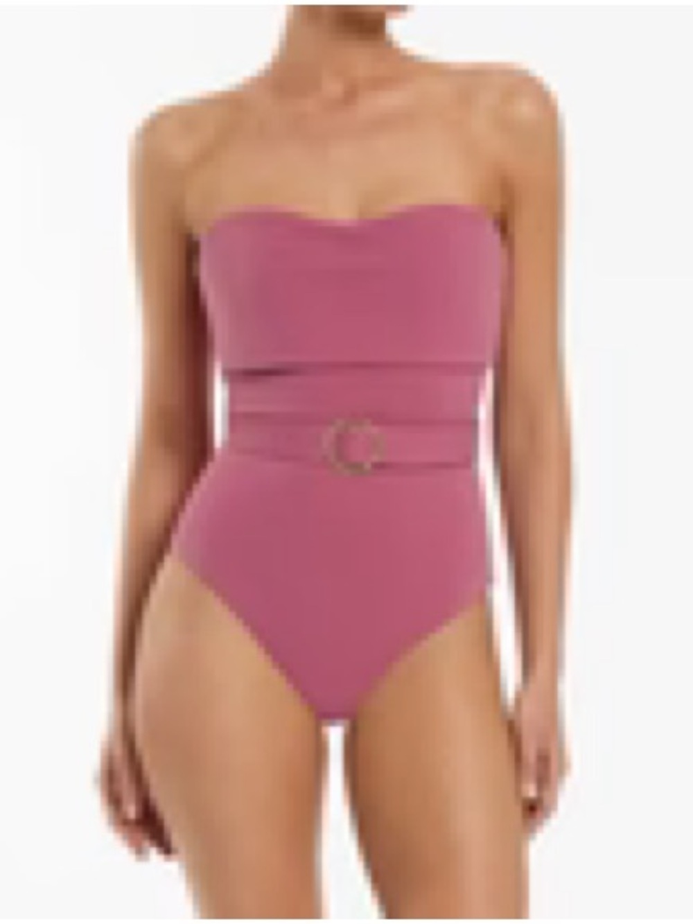 Jets Australia Ribbed Isla Bandeau One Piece Swimsuit with Belt